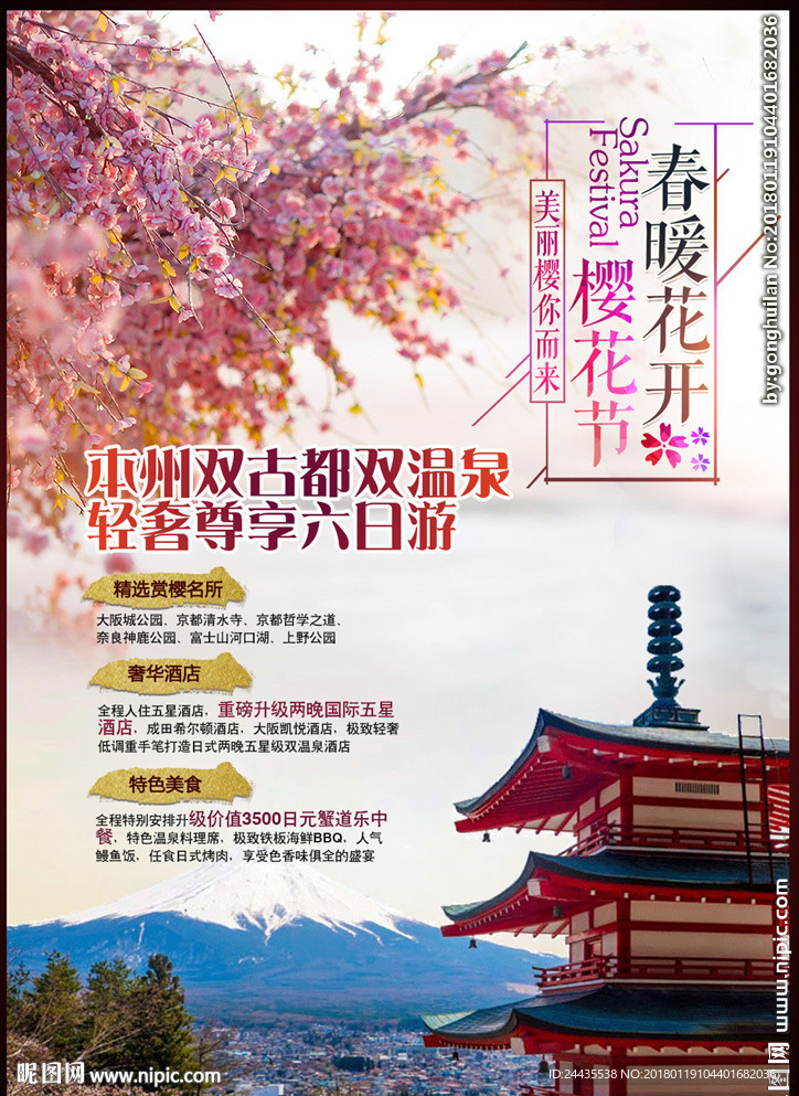 日本樱花祭海报