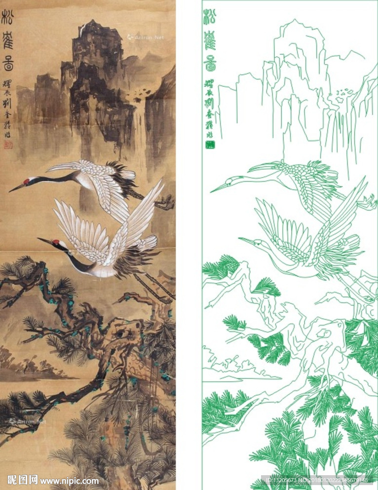 松鹤图
