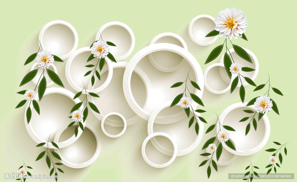 绿色藤蔓背景墙