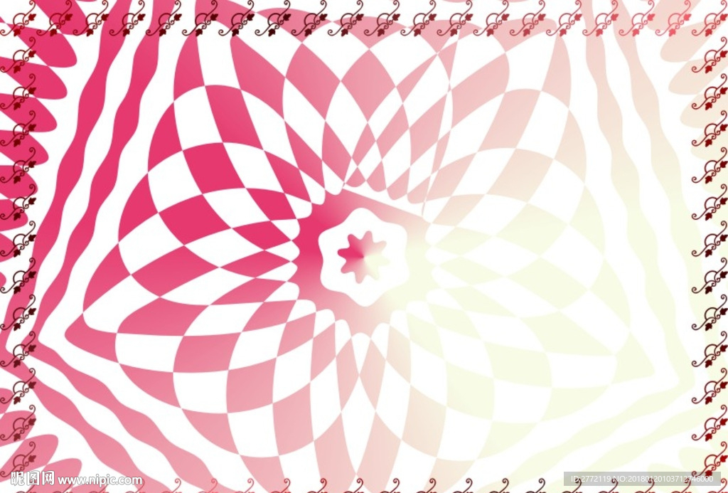 火红热烈 销售证书纹