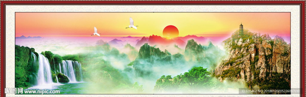 巨幅山水画