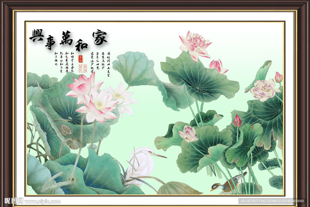 国画荷花
