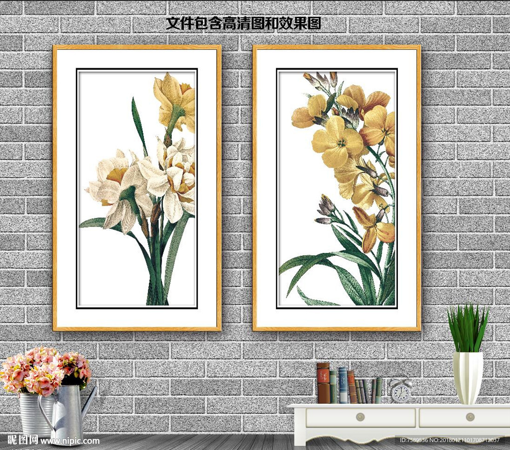 手绘花鸟清新美图