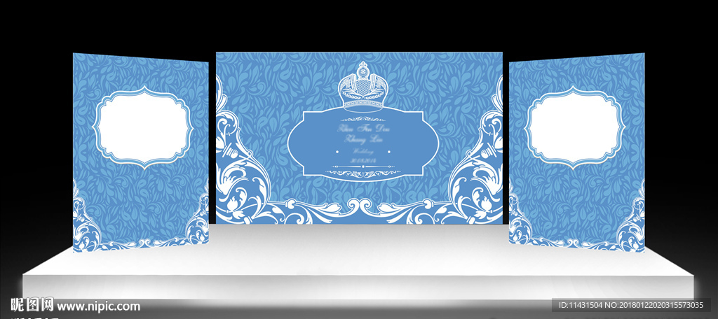 天蓝色婚礼主背景