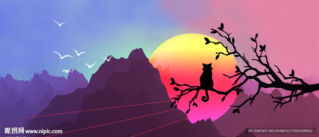 插画风景画