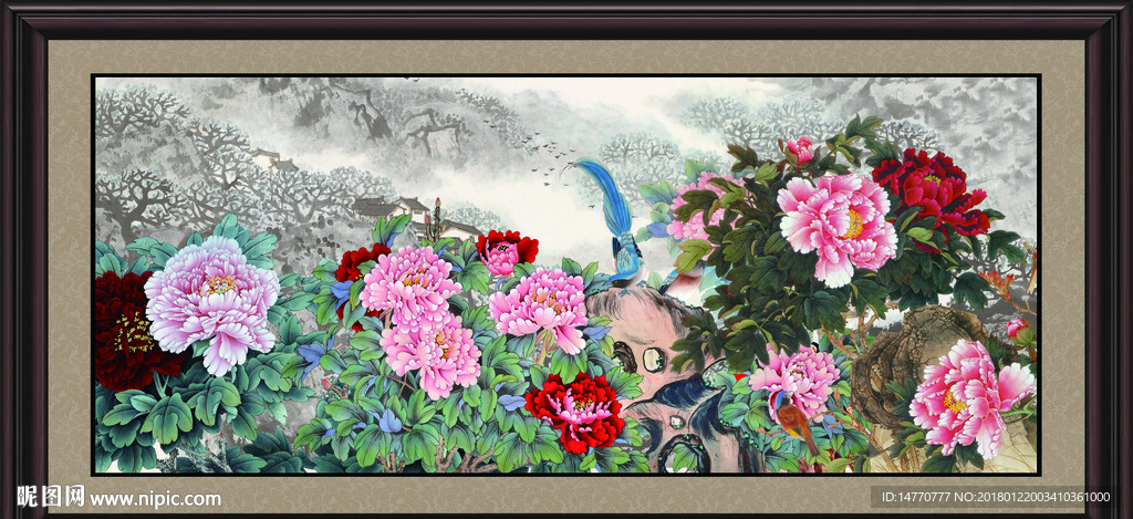 国画牡丹