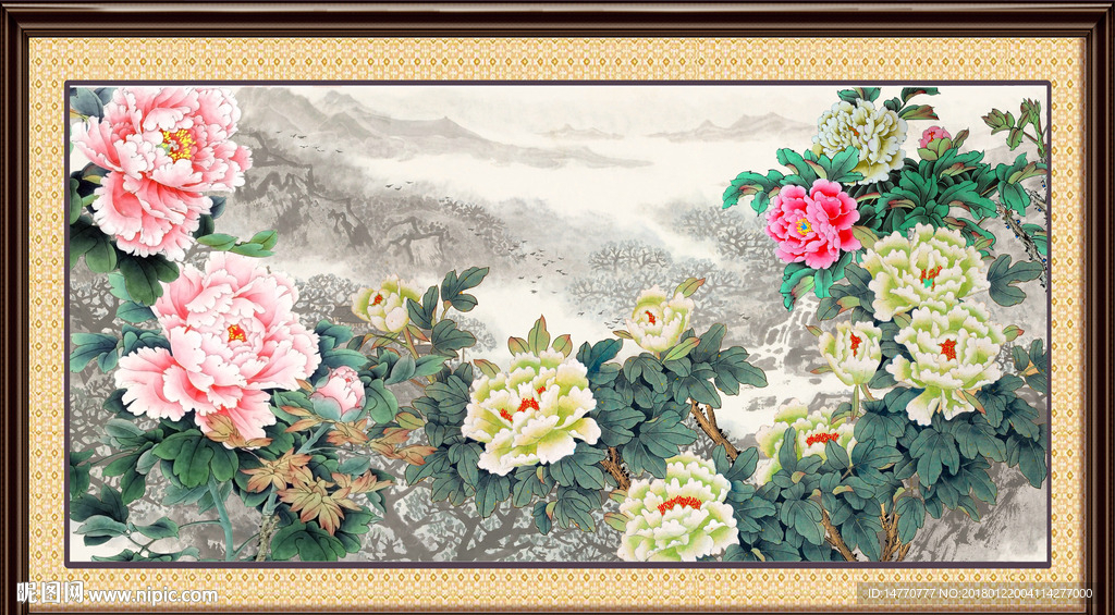 国画牡丹