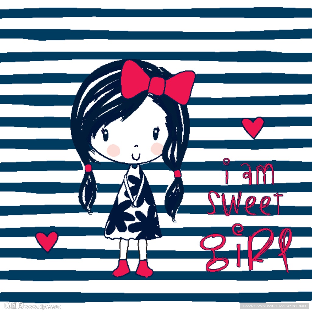 卡通美女 小女孩