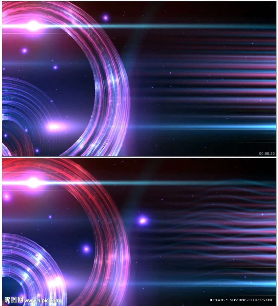 4K超清动态粒子光线背景视频