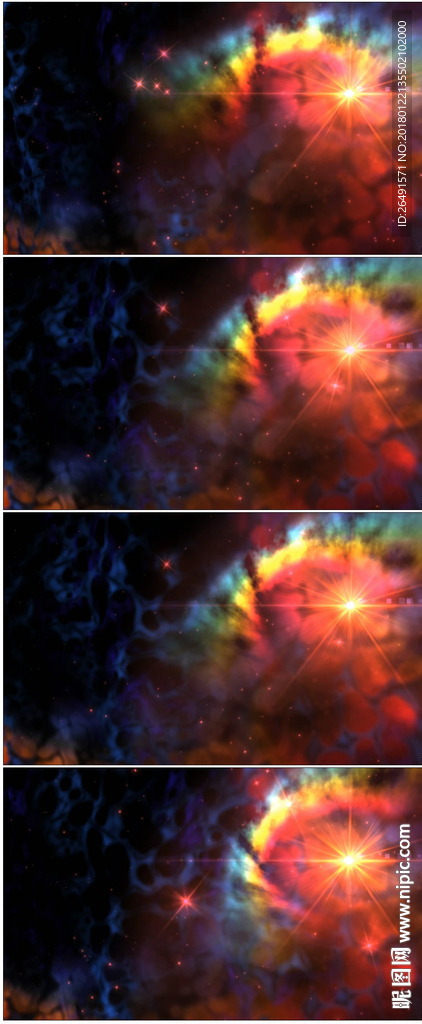 4K超清彩色粒子星云动态背景
