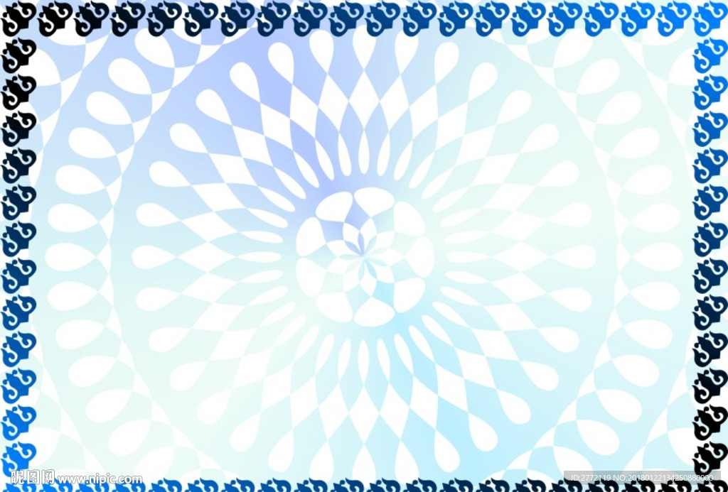 蓝宝宝 商业证书纹