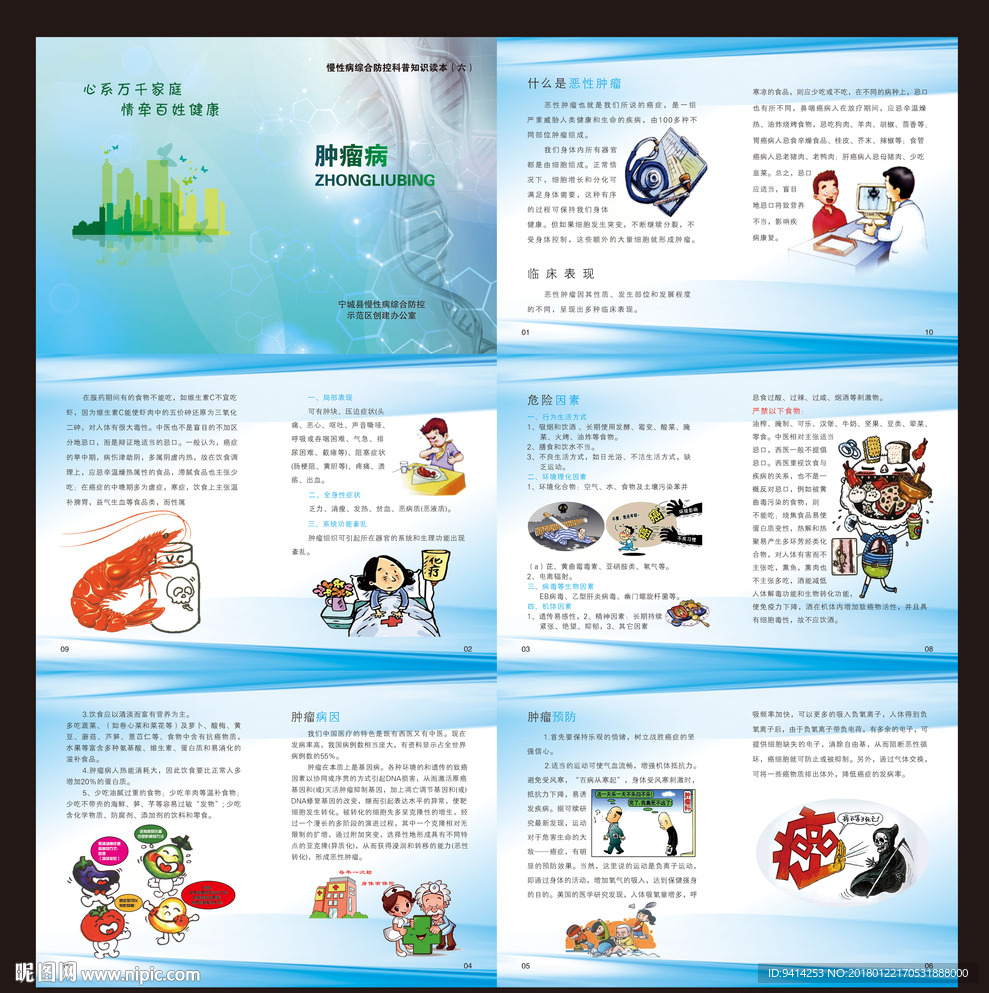 肿瘤病科普知识读本  手册