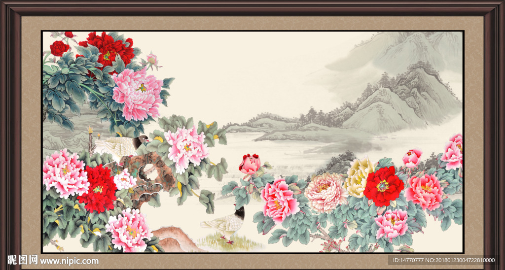 国画牡丹