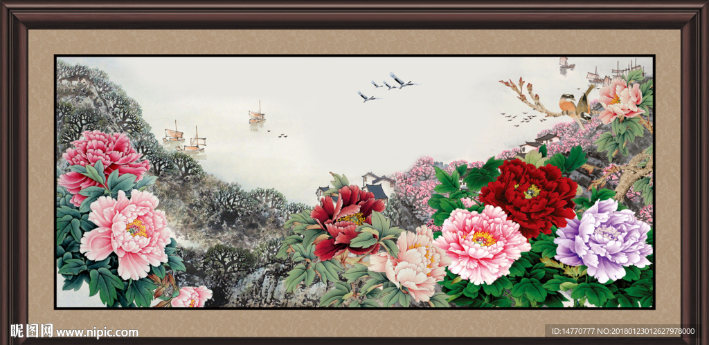 国画牡丹