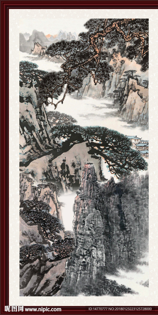 竖幅山水
