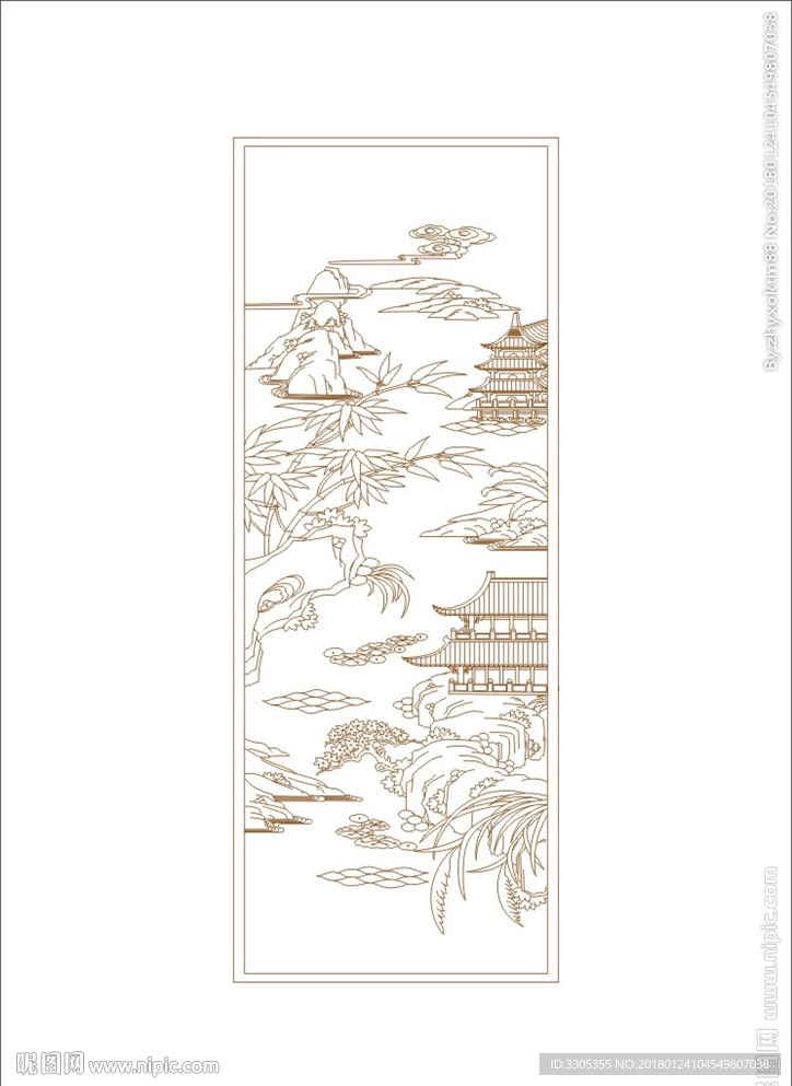 山水雕刻
