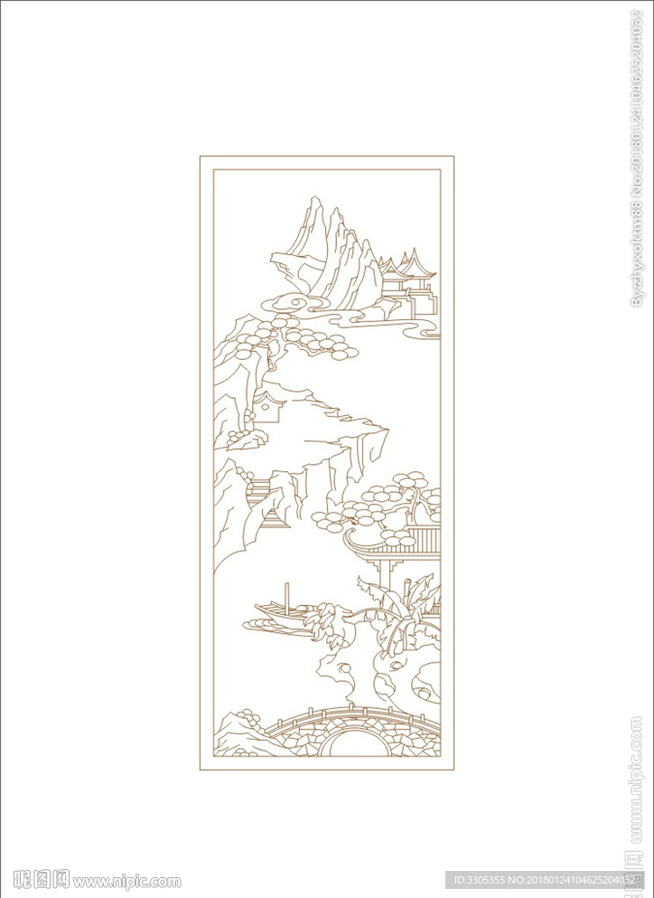 山水雕刻