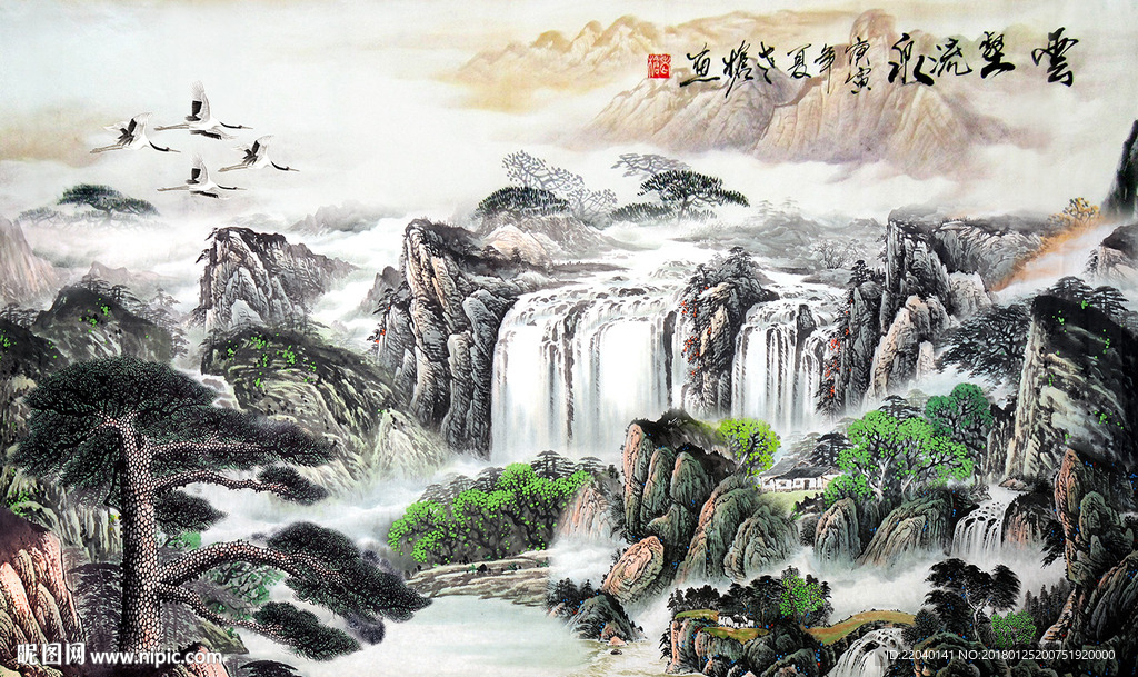 云壑流泉图片  中国山水