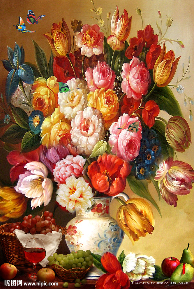 花卉油画