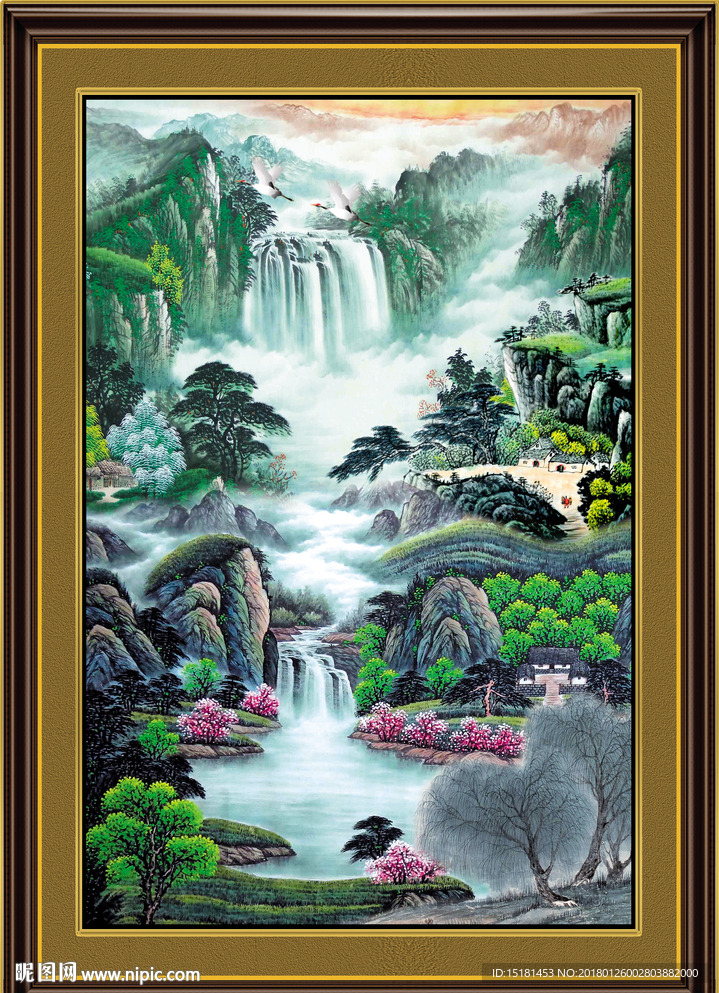 竖幅国画