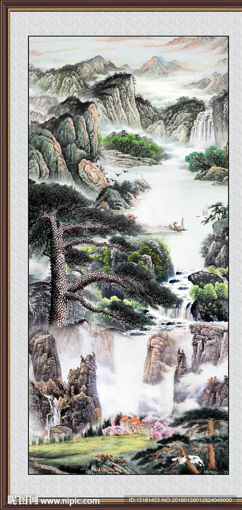 竖幅国画
