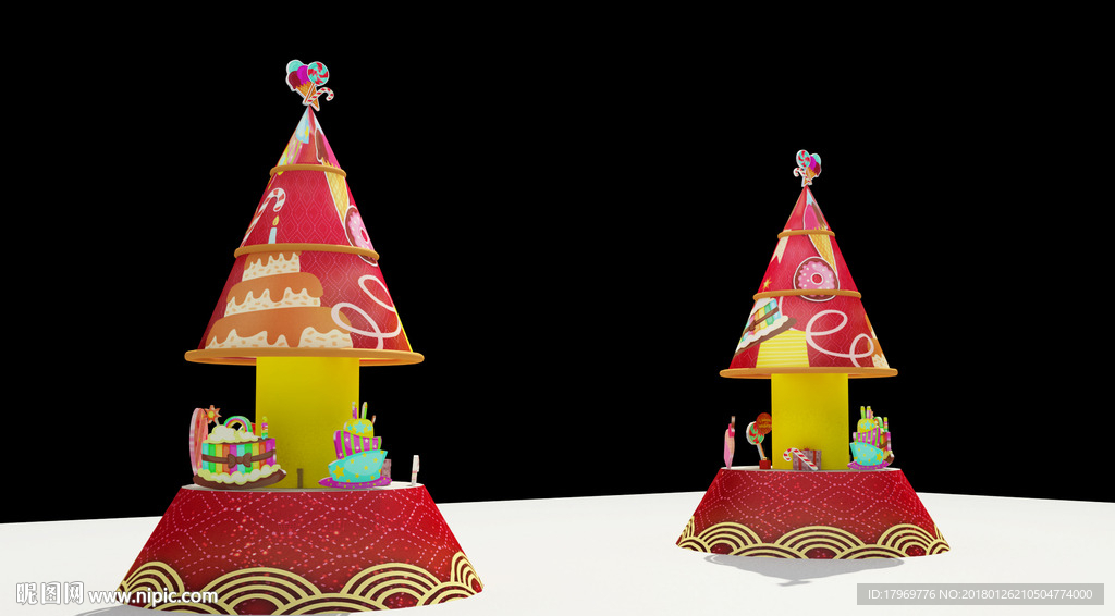 新年商场氛围糖果门头造型