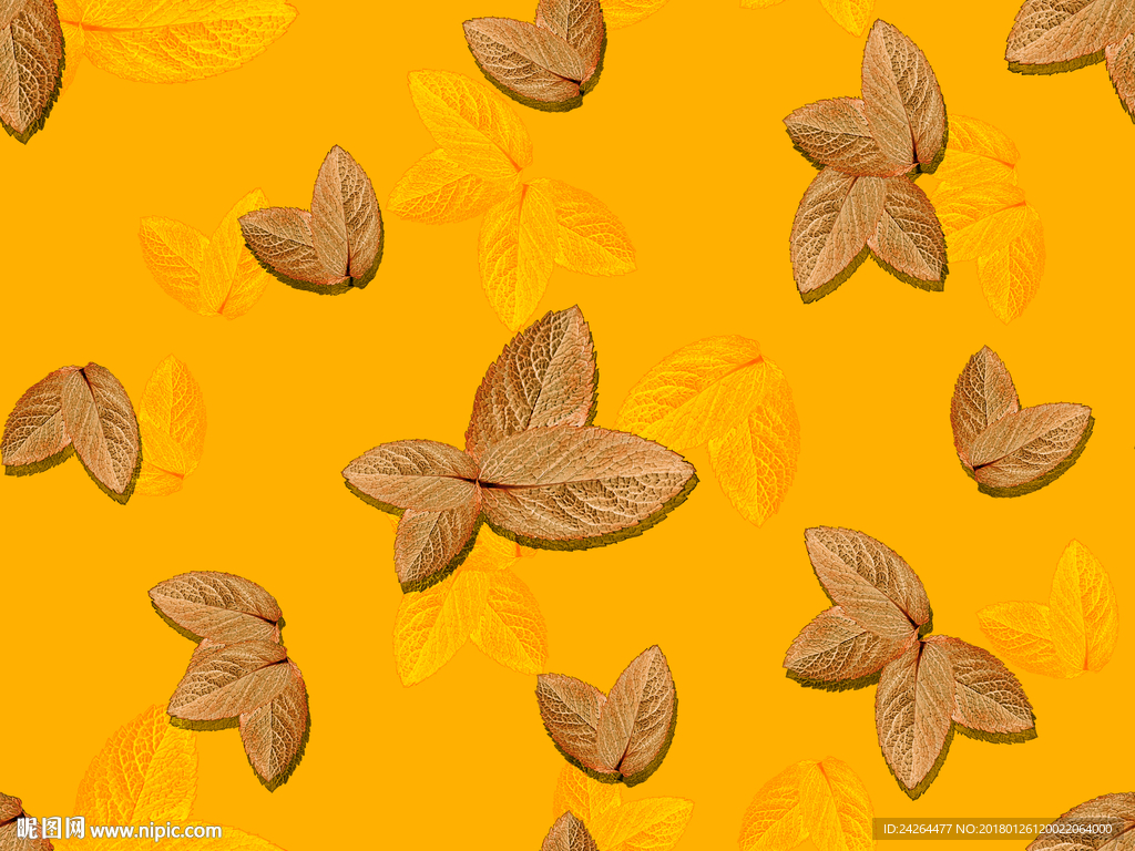 数码花型 面料花  叶子