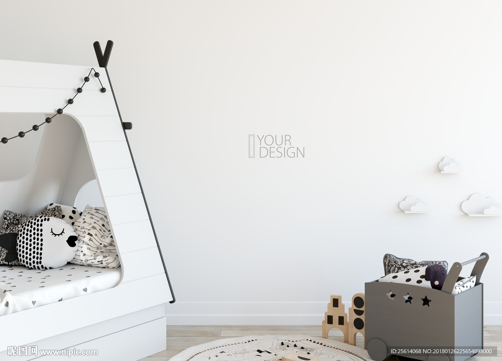 儿童背景墙样机