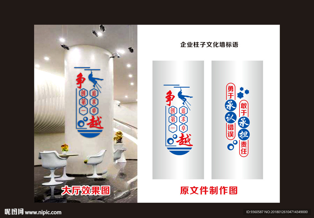 柱子文化墙标语