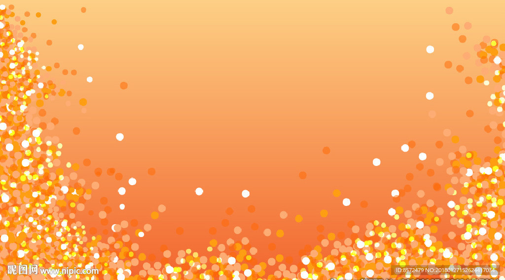 橙色星空闪耀背景