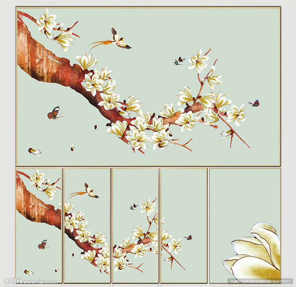 手绘花鸟图