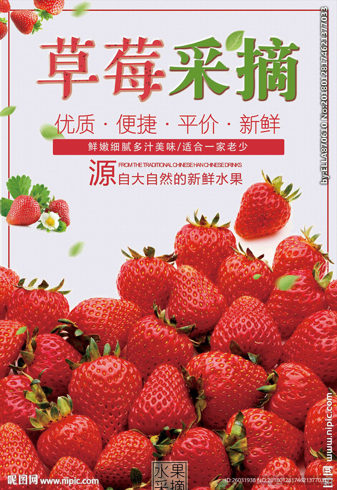 草莓采摘设计图__海报设计_广告设计_设计图库_昵图网nipic.com