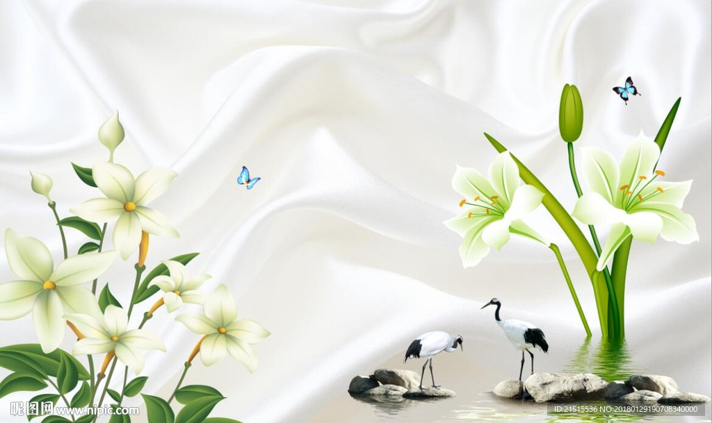 3D梦幻百合花