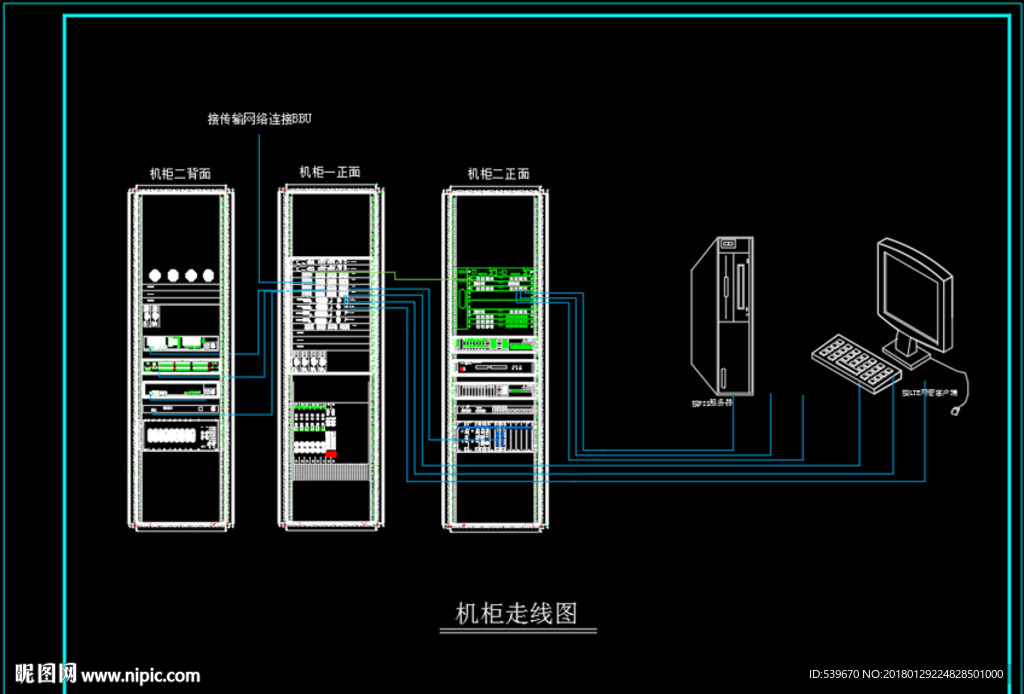 机柜走线图