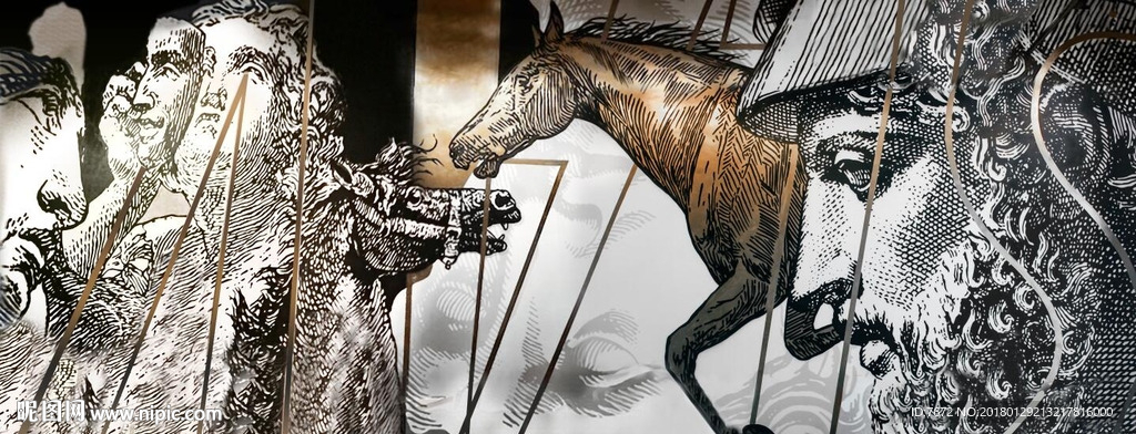 欧式手绘超大尺寸背景墙超值