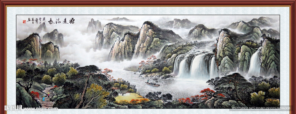 国画 山水画 江山如画