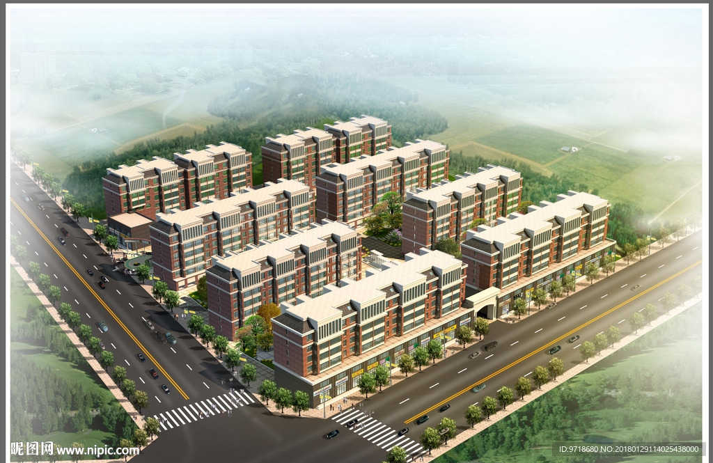 住宅 3D模型 带材质