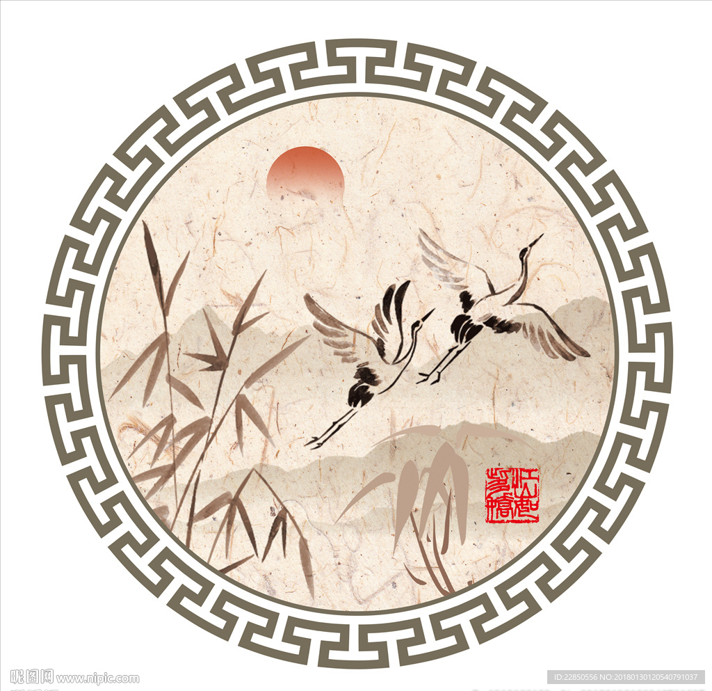 圆框装饰画