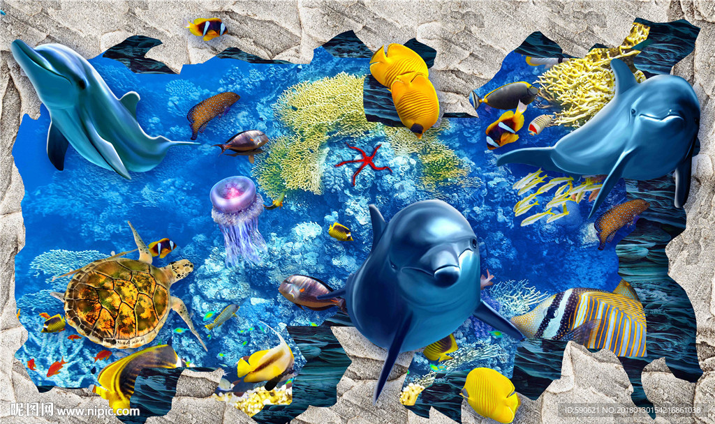 海底世界背景墙