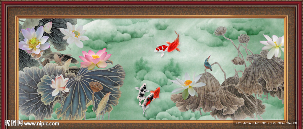 国画荷花