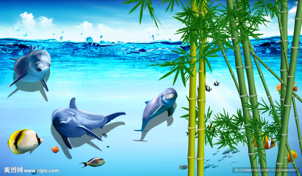 海底背景墙