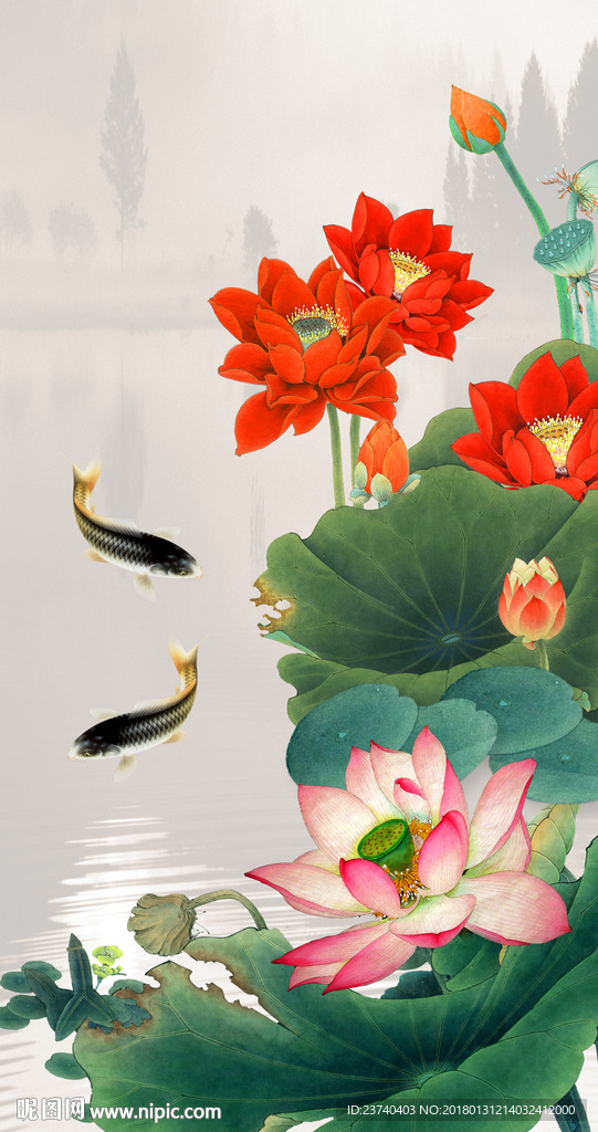 荷花玄关
