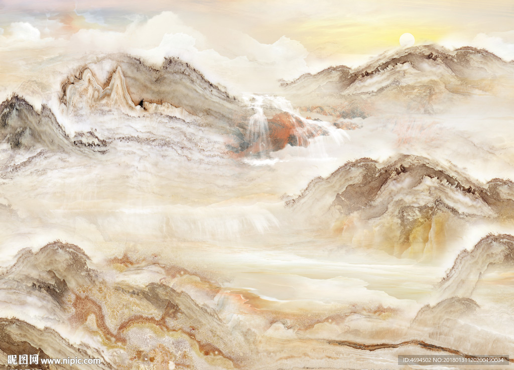 大气山水高清石纹大理石纹背景墙