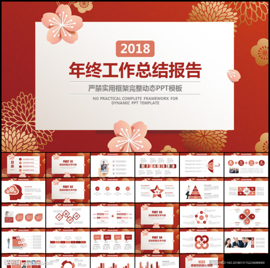 年终工作总结报告PPT模板