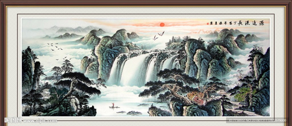 江山如画山水画