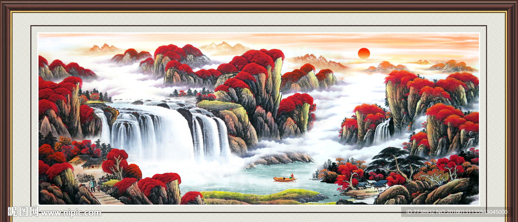 鸿运当头 聚宝盆 风水画