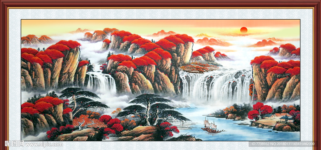 鸿运当头 聚宝盆 国画