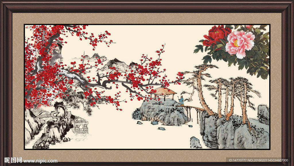 国画梅花