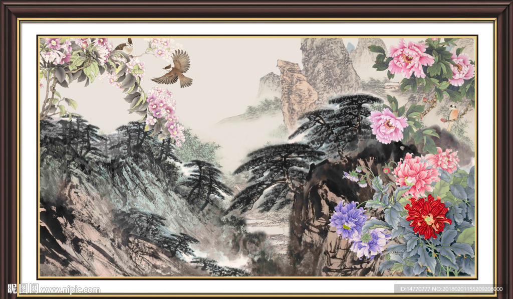国画牡丹