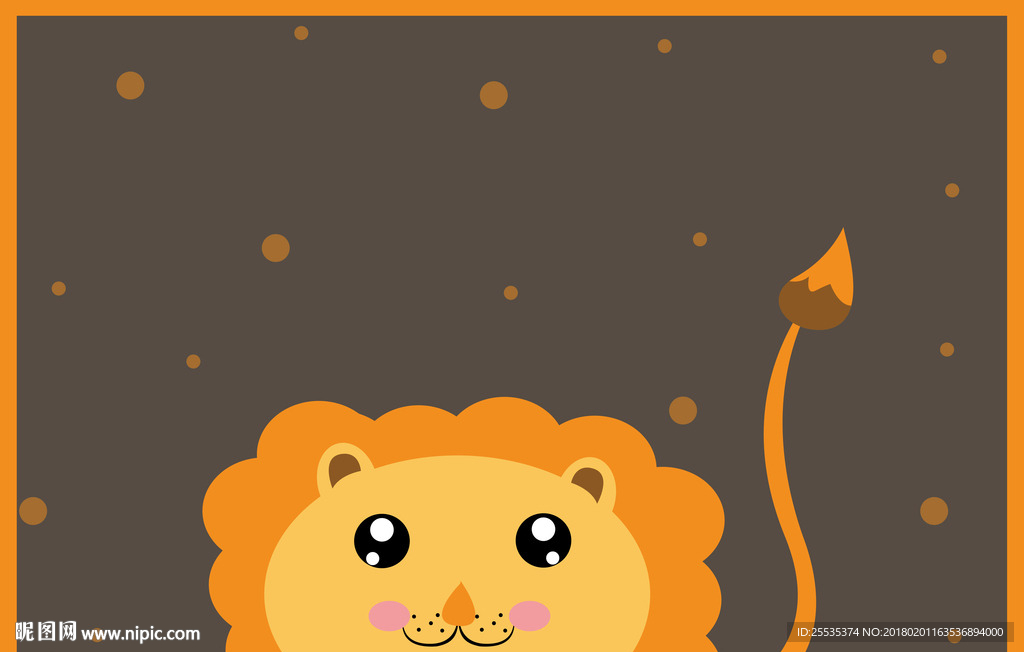 卡通狮子背景图片